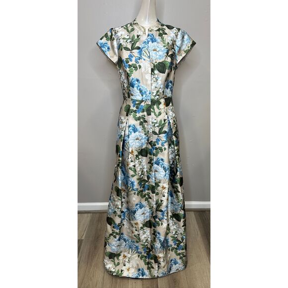 Sachin & Babi Marta Floral Belted Gown US 2 $850 - Picture 2 of 7